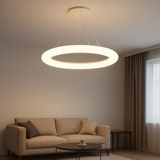 Lampadario moderno led 31w linea light polo cerchio