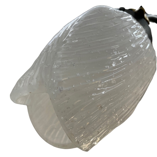 Mm lampadario tulipani ferro battuto con vetri fp per soggiorno