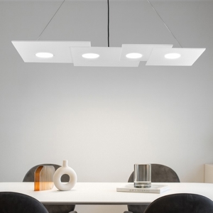 Lampadario per soggiorno bianco top light 4 luci