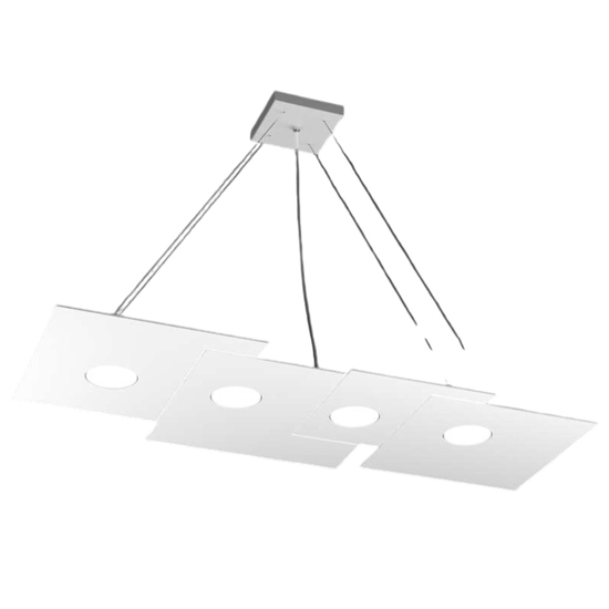 Lampadario per soggiorno bianco top light 4 luci