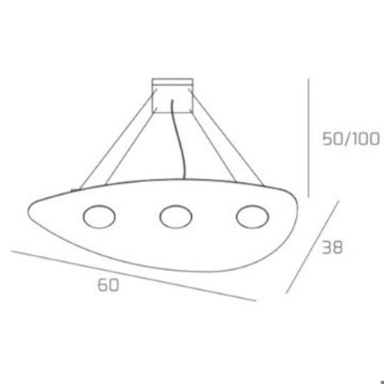 Lampadario moderno sabbia toplight shape design