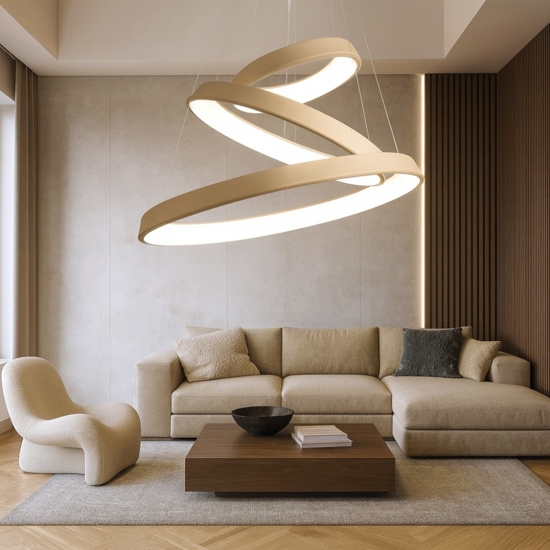 Affralux band diodi lampadario modderno cerchi led sabbia