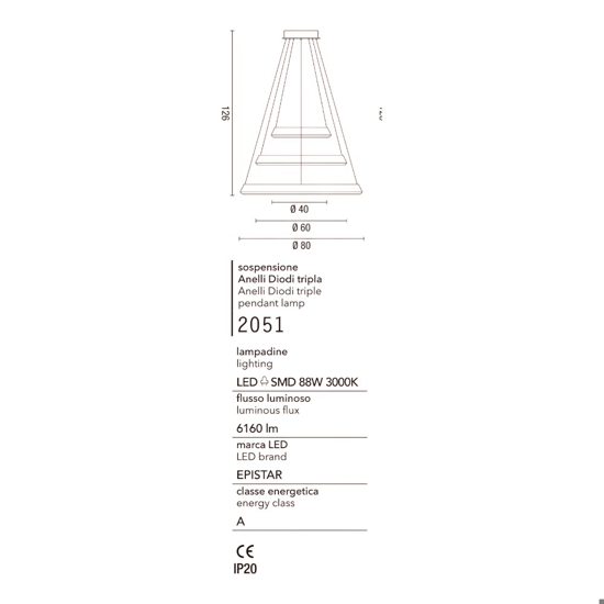Affralux band diodi lampadario modderno cerchi led sabbia