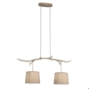Lampadario in legno rustico bilanciere ramo per soggiorno