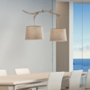Lampadario in legno rustico bilanciere ramo per soggiorno
