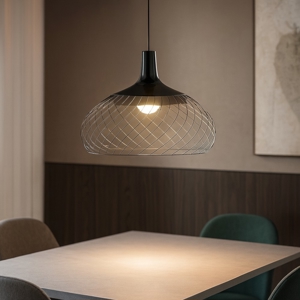 Mongolfier stilnovo lampadario moderno nero led 3000k dimmerabile