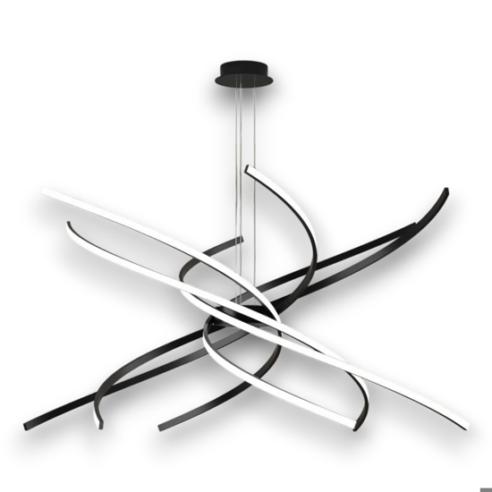 Lampadario moderno per soggiorno led 88w 4000k toplight tornado