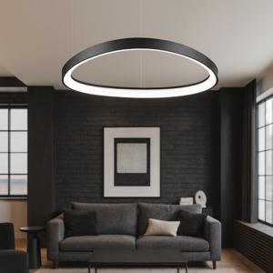 Lampadario moderno gemini sp d061 nero ideal lux led 48w 3000k