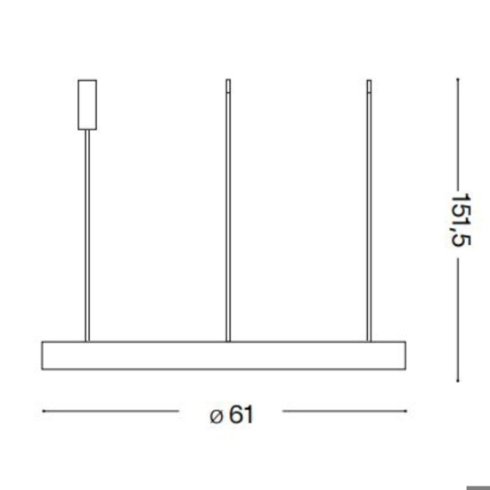 Lampadario moderno gemini sp d061 nero ideal lux led 48w 3000k