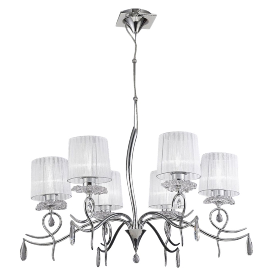 Lampadario goccia cromato per soggiorno
