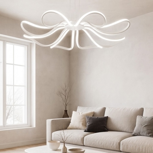 Lampadario blossom design moderno led 110w 3000k bianco perenz illuminazione
