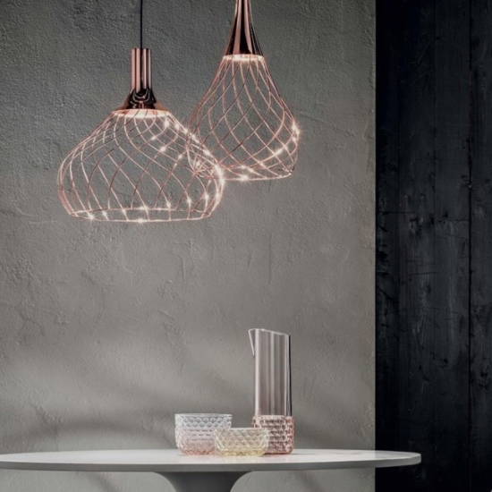 Lampadario moderno mongolfier stilnovo rame