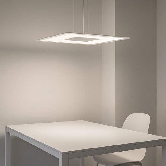 Linea light aruba lampadario moderno bianco led 38w 3000k