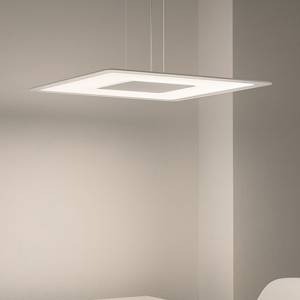 Lampadario moderno aruba linea light led 38w 3000k cromo
