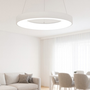 Lampadario cerchio led 3000k 4000k wireless bianco dimmerabile