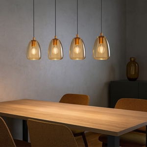 Alobrase eglo lampadario oro vetri ambra per soggiorno