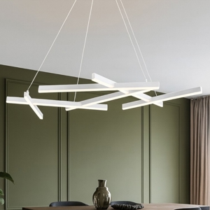 Visualizza i dettagli per Maytoni lampadario line bianco led 75w 3000k per tavolo soggiorno moderno Maytoni lampadario line bianco led 75w 3000k per tavolo soggiorno moderno
