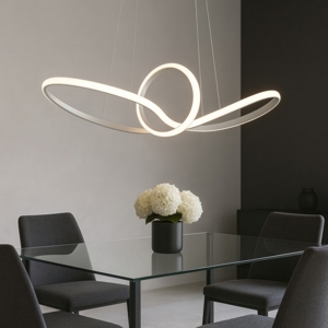 Lampadario bianco per soggiorno moderno led 27w 4000k dimmerabile