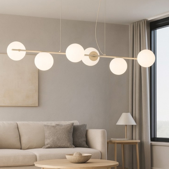 Lampadario sabbia per soggiorno moderno top light boomerang
