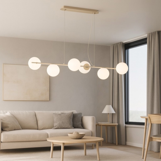 Lampadario sabbia per soggiorno moderno top light boomerang