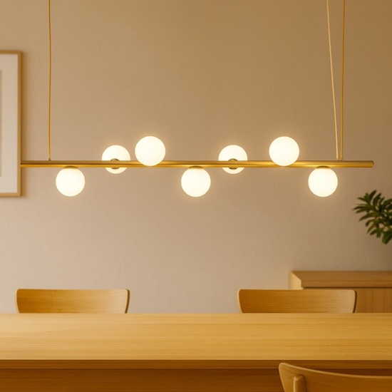 Pomi miloox lampadario per soggiorno moderno oro