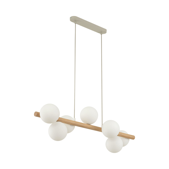 Lampadario di legno per soggiorno moderno