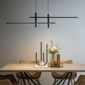Lampadario design nero per soggiorno moderno