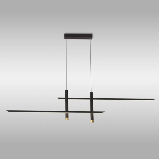 Lampadario design nero per soggiorno moderno