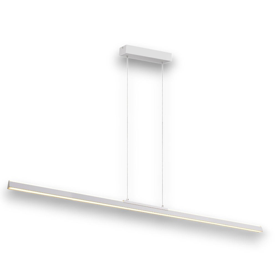 Lampadario moderno barra 151cm bianco led biemissione 54w 3000k