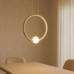 Lampadario oro dimmerabile per soggiorno moderno