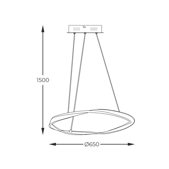 Lampadario led cerchio sabbia per soggiorno moderno