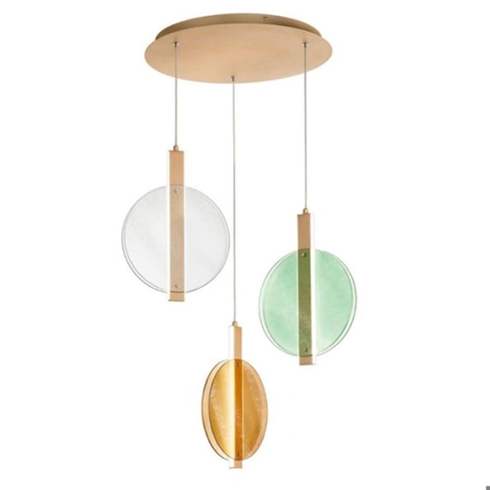 Ondaluce juis lampadario moderno led 3 luci multicolor