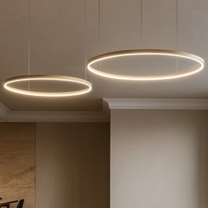 Ondauce so soel 2 oro lampadario moderno cerchi led