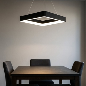 Lampadario moderno vivida inner-s 60 nero 50w 3000k 4000k