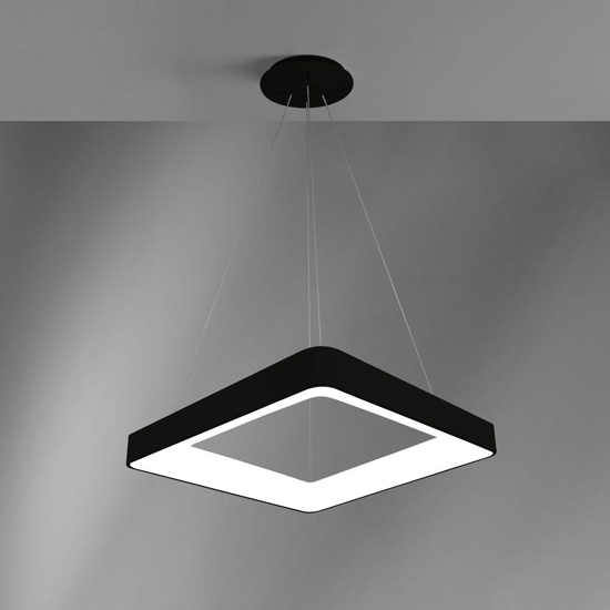Lampadario moderno vivida inner-s 60 nero 50w 3000k 4000k
