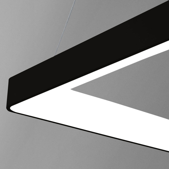 Lampadario moderno vivida inner-s 60 nero 50w 3000k 4000k