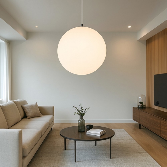 Lampadario moderno sfera 75 cm linea light oh! ip65