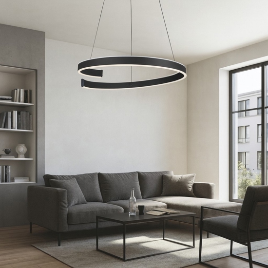 Andabaia z eglo lampadario moderno circolare led da 3000k a 6500k