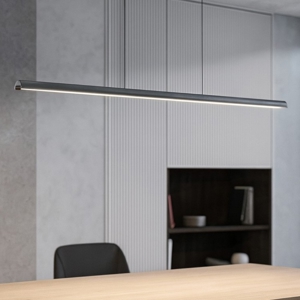 Halfpipe 2 linea light lampadario moderno cromo 143cm led 42w