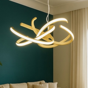 Visualizza i dettagli per Gea luce cinzia lampadario moderno led 46w 3000k colore oro Gea luce cinzia lampadario moderno led 46w 3000k colore oro