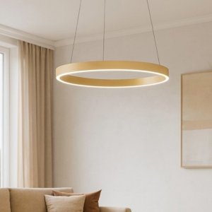 Lampadario criseide s p oro gea luce rotondo led 60w 3000k