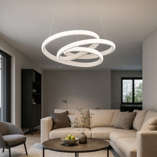 Lampadario diva sg gea luce bianco moderno led 47w 3000k