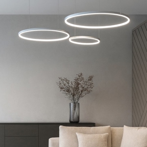 Lampadario 3 cerchi moderno led erika s-3d gea luce l