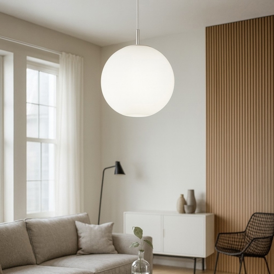 Lampadario moderno sferico in vetro