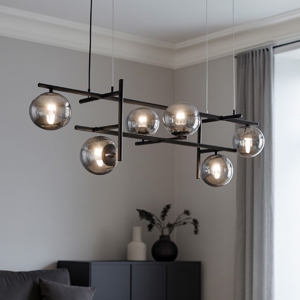 Ondaluce so jewel lampadario nero nero sfere vetro