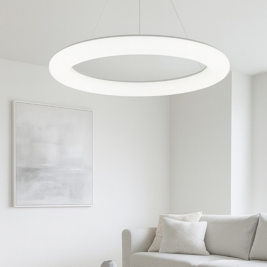 Polo linea light lampadario cerchio led moderno dimmerabile dali