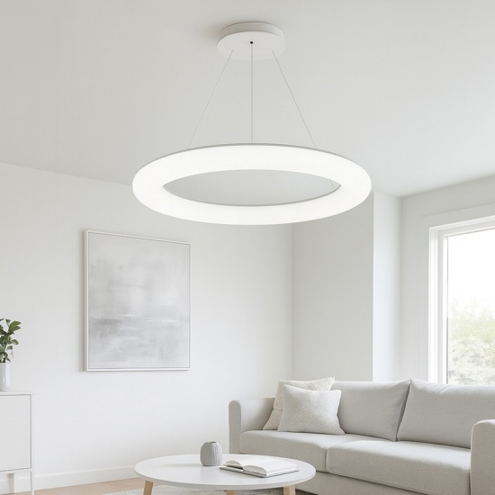 Polo linea light lampadario cerchio led moderno dimmerabile dali