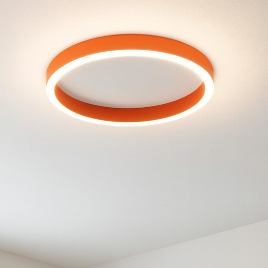 Plafoniera led 30w 3000k gea luce krizia terracotta tonda