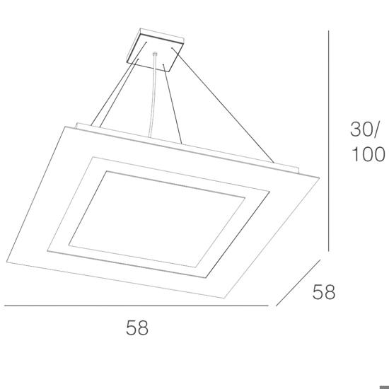 Toplight carpet lampadario led 80w moderno per soggiorno