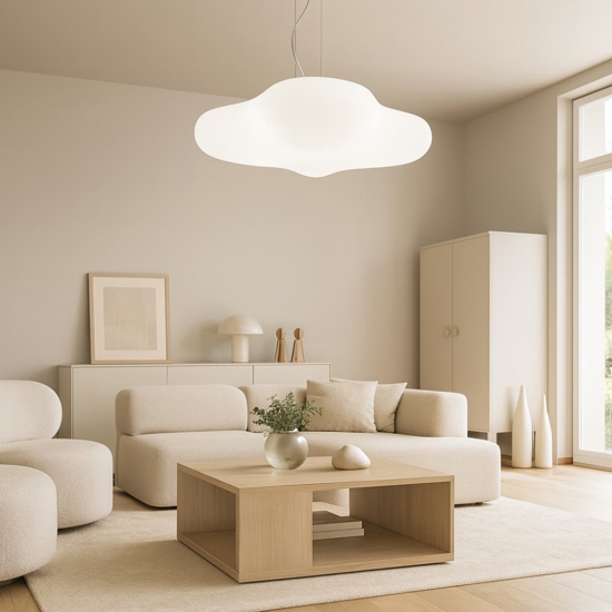 Lampadario nuvola bianca design moderna
